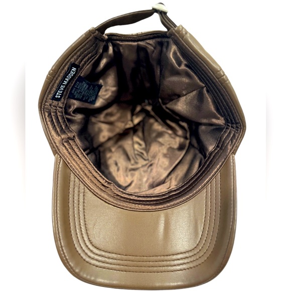 STEVE MADDEN Soft Faux Leather Baseball Hat Chic NWT - Picture 6 of 8